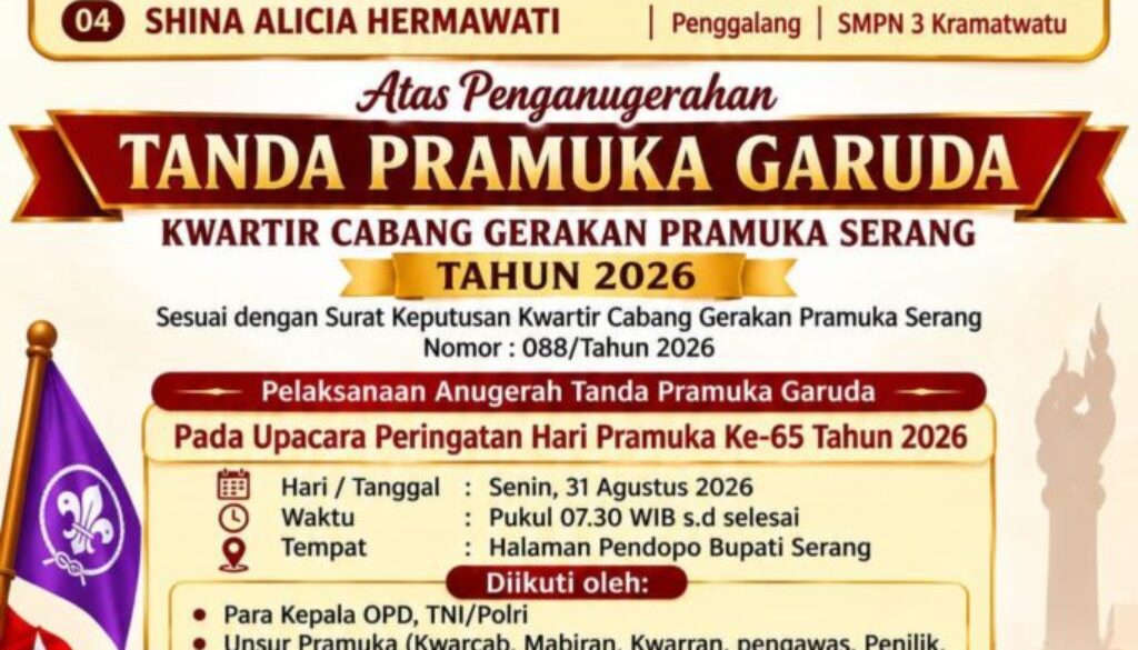 Penagurahan Tanda Pramuka Garuda Spentrik