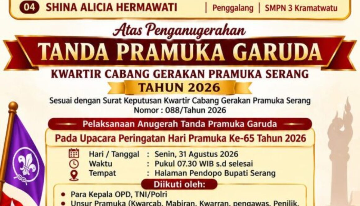 Penagurahan Tanda Pramuka Garuda Spentrik