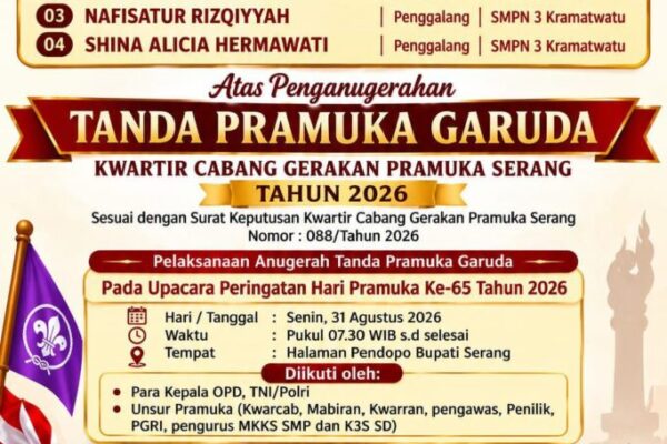 Penagurahan Tanda Pramuka Garuda Spentrik