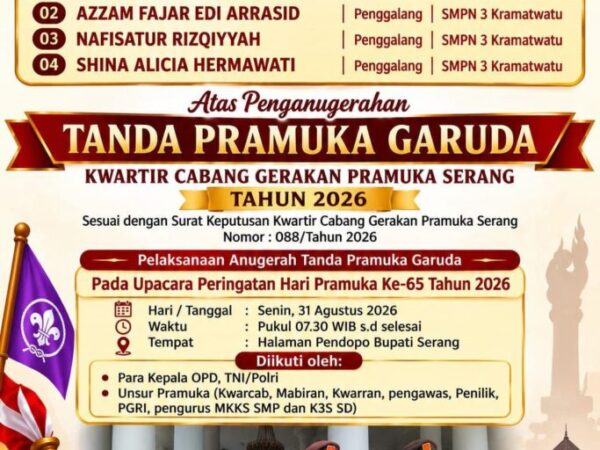 Penagurahan Tanda Pramuka Garuda Spentrik